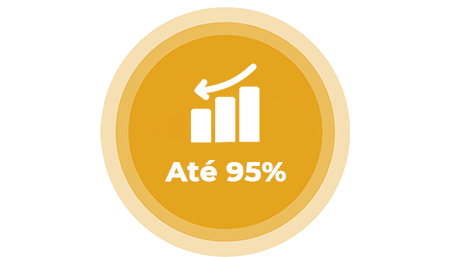 REDUÇÃO DE 95% DO CONSUMO  DE ÁGUA